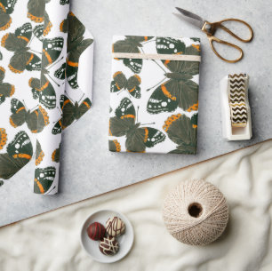 Roter Admiral Schmetterling Muster Geschenkpapier