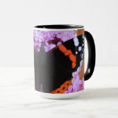 Roter Admiral Schmetterling Tasse (VorderseiteRechts)