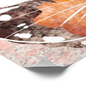 Roter Admiral Schmetterlinge Rosa Hintergrund Poster (Ecke)