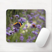 Roter Admirals-Schmetterling Mousepad (Mit Mouse)