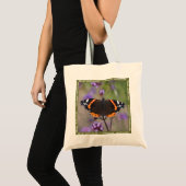 Roter Admirals-Schmetterlings-Tasche Tragetasche (Vorderseite (Produkt))
