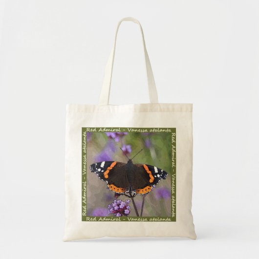 Roter Admirals-Schmetterlings-Tasche Tragetasche (Vorne)