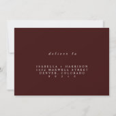 Roter Ahorn Hochzeit RSVP Save The Date (Rückseite)