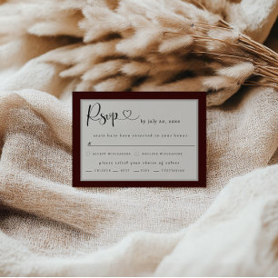 Roter Ahorn Hochzeit RSVP  Save The Date