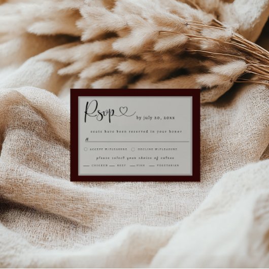 Roter Ahorn Hochzeit RSVP Save The Date