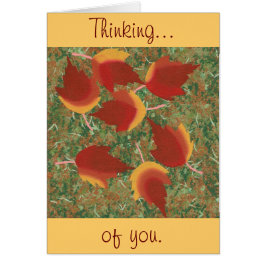 Roter Ahorn im Herbst Abstrakt auf Gras