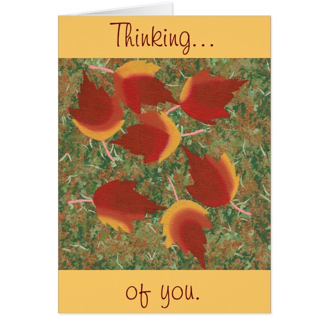 Roter Ahorn im Herbst Abstrakt auf Gras (Vorne)