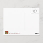 Roter Ahorn im Herbst Abstrakt auf Gras Postkarte (Rückseite)