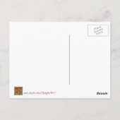 Roter Ahorn im Herbst Abstrakt auf Gras Postkarte (Rückseite)