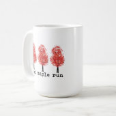 Roter Ahorn-LaufTassen Kaffeetasse (Vorderseite Links)