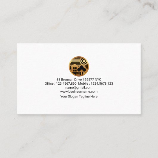 Roter Ahorn Leaf Moderne Kunst Visitenkarte (Rückseite)