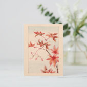 Roter Ahorn Postkarte (Stehend Vorderseite)