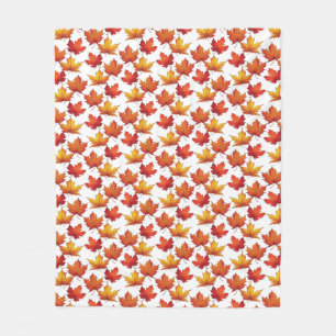 Roter Ahorn Verlasst Muster. Fall Pattern Fleecedecke