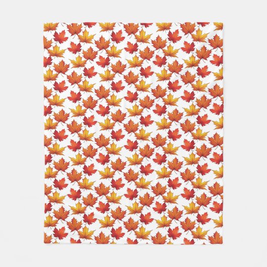 Roter Ahorn Verlasst Muster. Fall Pattern Fleecedecke (Vorderseite)