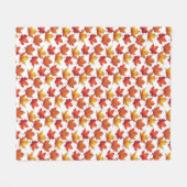 Roter Ahorn Verlasst Muster. Fall Pattern Fleecedecke (Vorderseite (Horizontal))