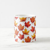 Roter Ahorn Verlasst Muster. Fall Pattern Kaffeetasse (Mittel)
