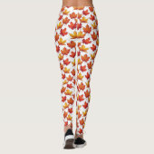 Roter Ahorn Verlasst Muster. Fall Pattern Leggings (Rückseite)