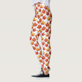 Roter Ahorn Verlasst Muster. Fall Pattern Leggings (Links)