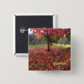 Roter Ahornbaum Button (Vorne & Hinten)