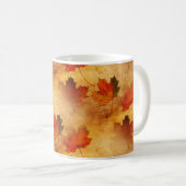 Roter Ahornbaum im Herbst Personalisiert Kaffeetasse (VorderseiteRechts)
