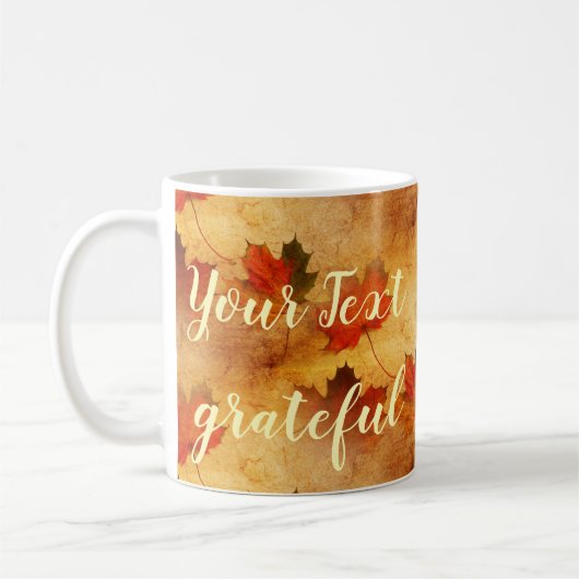 Roter Ahornbaum im Herbst Personalisiert Kaffeetasse (Links)