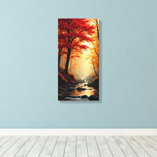 Roter Ahornbaum Leinwanddruck (Insitu (Holzboden))