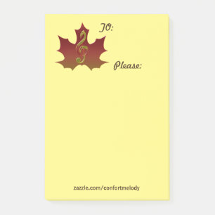 Roter Ahornblätter im Herbst Farbharmonie Post-it Klebezettel