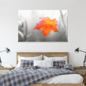 Roter Ahornleaf - Velvet Herbst Leinwanddruck (Insitu (Schlafzimmer))