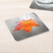Roter Ahornleaf - Velvet Herbst Rechteckiger Pappuntersetzer (angewinkelt)