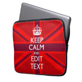 Roter Akzent Behalt Beruhigen Sie Ihren Text auf d Laptopschutzhülle (Vorderseite Links)