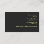 Roter Akzent im Schwarzen Hintergrund Visitenkarte (Rückseite)