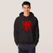 Roter Albaner Eagle Hoodie (Vorne ganz)