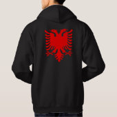 Roter Albaner Eagle Hoodie (Rückseite)