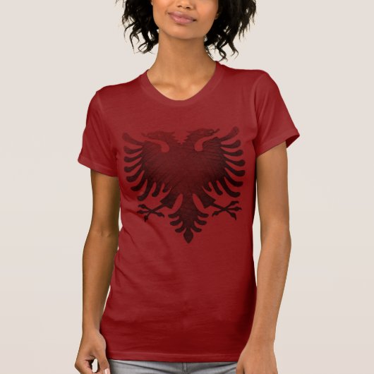 Roter Albaner Eagle T-Shirt (Vorderseite)