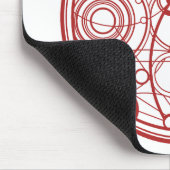 Roter alien-Entwurf Mousepad (Ecke)