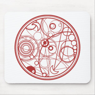 Roter alien-Entwurf Mousepad