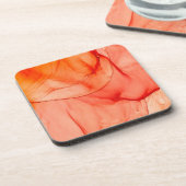 Roter Alkoholtupfer Getränkeuntersetzer (Linke Seite)