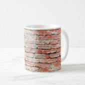 Roter, alter, abgenutzter Backstein Wandstruktur H Kaffeetasse (VorderseiteRechts)