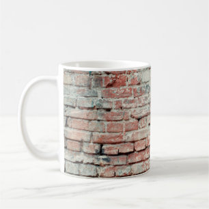Roter, alter, abgenutzter Backstein Wandstruktur H Kaffeetasse