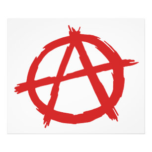 Roter Anarchist ein Symbol Anarchie Logo Fotodruck