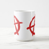 Roter Anarchist ein Symbol-Anarchie-Logo Kaffeetasse (Mittel)