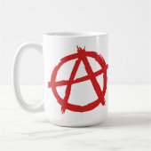 Roter Anarchist ein Symbol-Anarchie-Logo Kaffeetasse (Links)