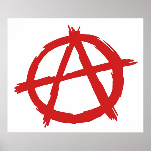 Roter Anarchist ein Symbol Anarchie Logo Poster (Vorne)