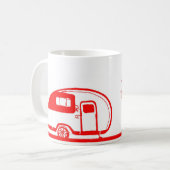Roter Anhänger und Baum-Tasse 15oz Kaffeetasse (Vorderseite Links)