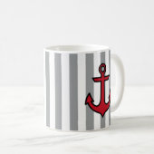 Roter Anker, Anker des Schiffes, Anker des Schiffe Kaffeetasse (VorderseiteRechts)