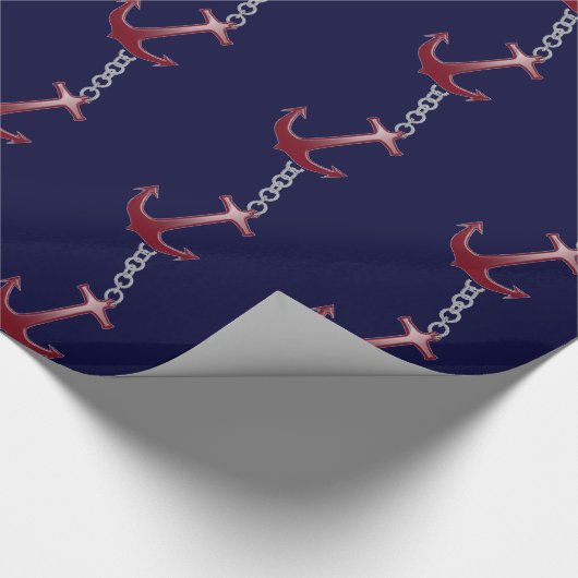 Roter Anker Geschenkpapier (Ecke)