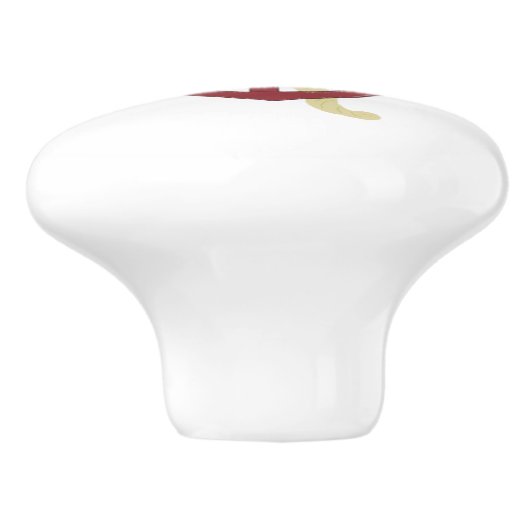 Roter Anker Keramikknauf (Seitenansicht)