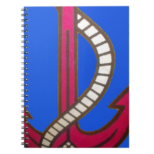 Roter Anker Kunstprint Notizblock (Vorderseite)