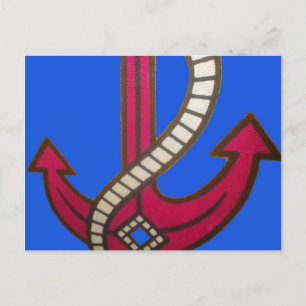 Roter Anker Kunstprint Postkarte