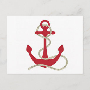 Roter Anker Postkarte
